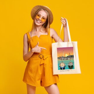 Tote Bag Argelès-sur-mer Port par la marque Foliove Foliove - Tote Bag Argelès-sur-mer Port