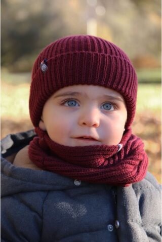 Col enfant Perinne 4/7ans Carmin par la marque Maison Bonnefoy Maison Bonnefoy - Col enfant Perinne 4/7ans Carmin
