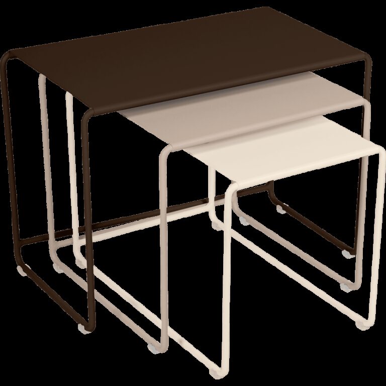 FERMOB - Trilogie de tables basses gigognes FERMOB Oulala en métal - 25 coloris