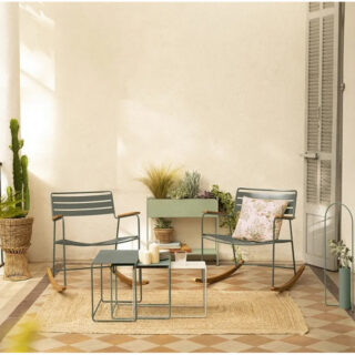 Trilogie de tables basses gigognes FERMOB Oulala en métal – 25 coloris par la marque Fermob Fermob - Trilogie de tables basses gigognes FERMOB Oulala en métal – 25 coloris