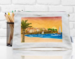 Pochette en tissu Banyuls sur mer par la marque Foliove Foliove - Pochette en tissu Banyuls sur mer