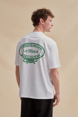 Le Minor - T-shirt Andy sérigraphié blanc