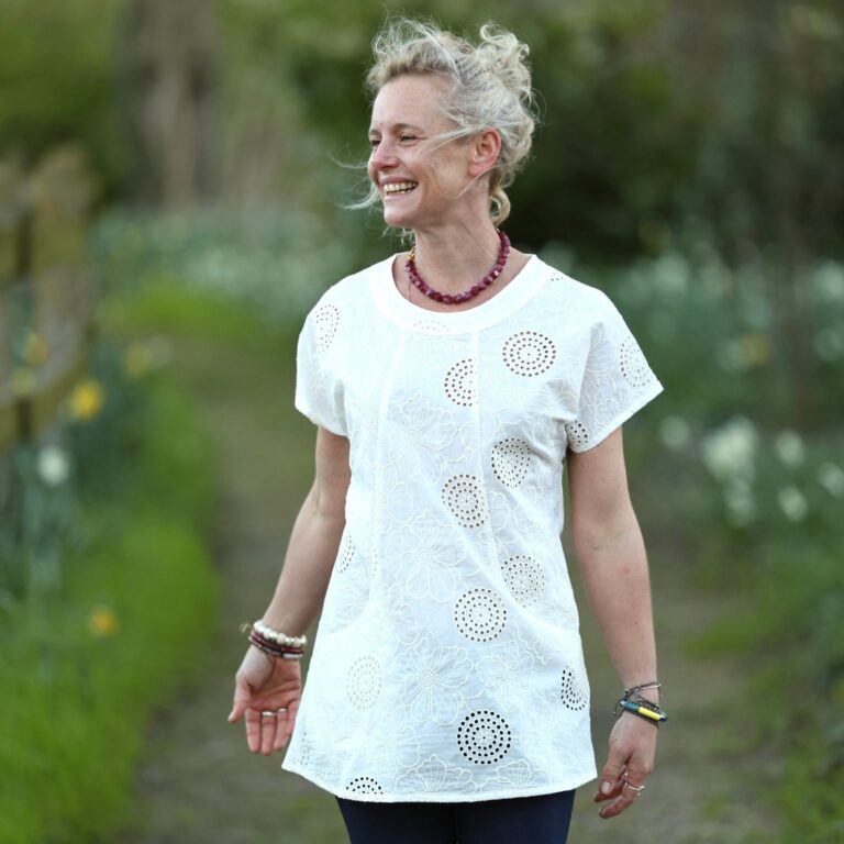Quintessence - Tunique Elise – Broderie Fleurs de Crème – L
