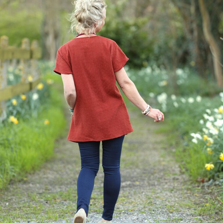 Quintessence - Tunique Elise – Broderie Terre de Sienne – XXXL