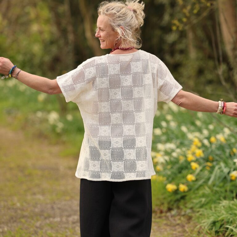 Quintessence - Tunique Elise – Coton Crocheté Ivoire – XXXL