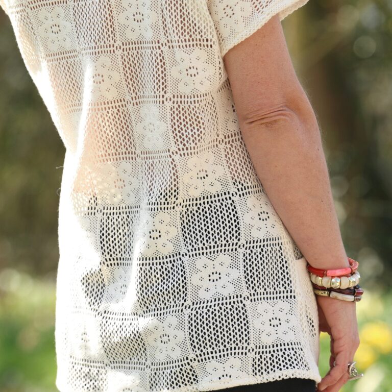 Quintessence - Tunique Elise – Coton Crocheté Ivoire – XXXL