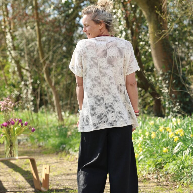 Quintessence - Tunique Elise – Coton Crocheté Ivoire – XXXL