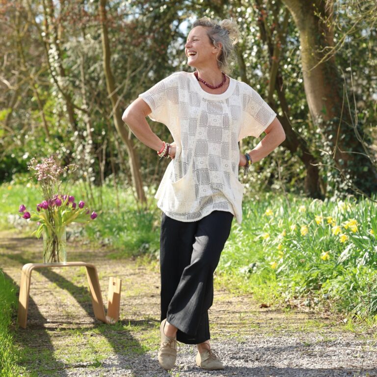 Quintessence - Tunique Elise – Coton Crocheté Ivoire – XXXL