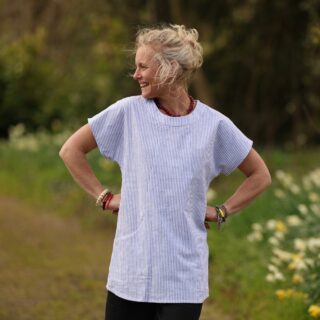 Quintessence - Tunique Elise – Coton Rayé Bleu