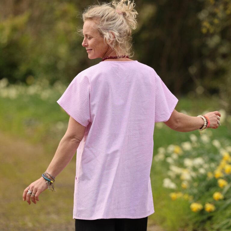 Quintessence - Tunique Elise - Coton rayé rose – XXXL