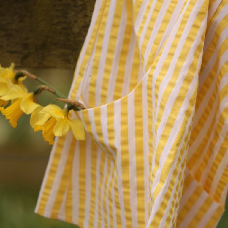 Quintessence - Tunique Elise - Coton rayures citron – XXXL