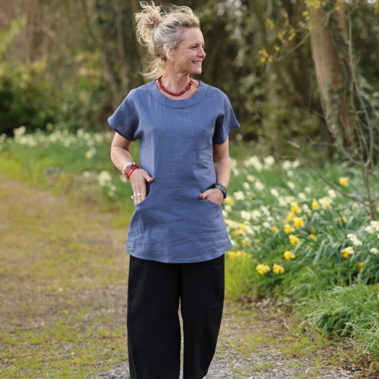 Quintessence - Tunique Elise – Lin Bleu Lavande – XXXL