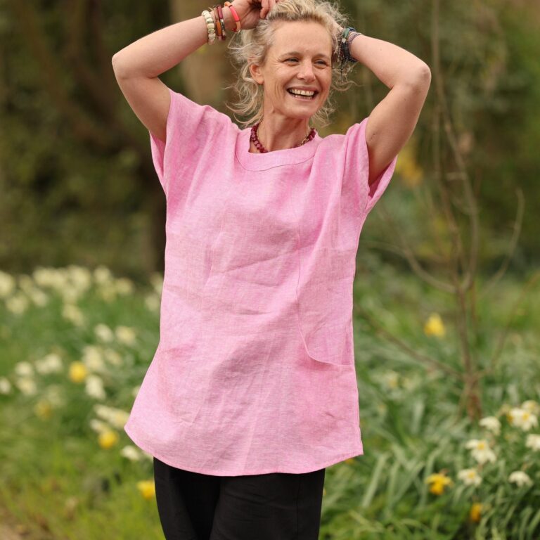 Quintessence - Tunique Elise - Lin chiné rose pep's – XXXL