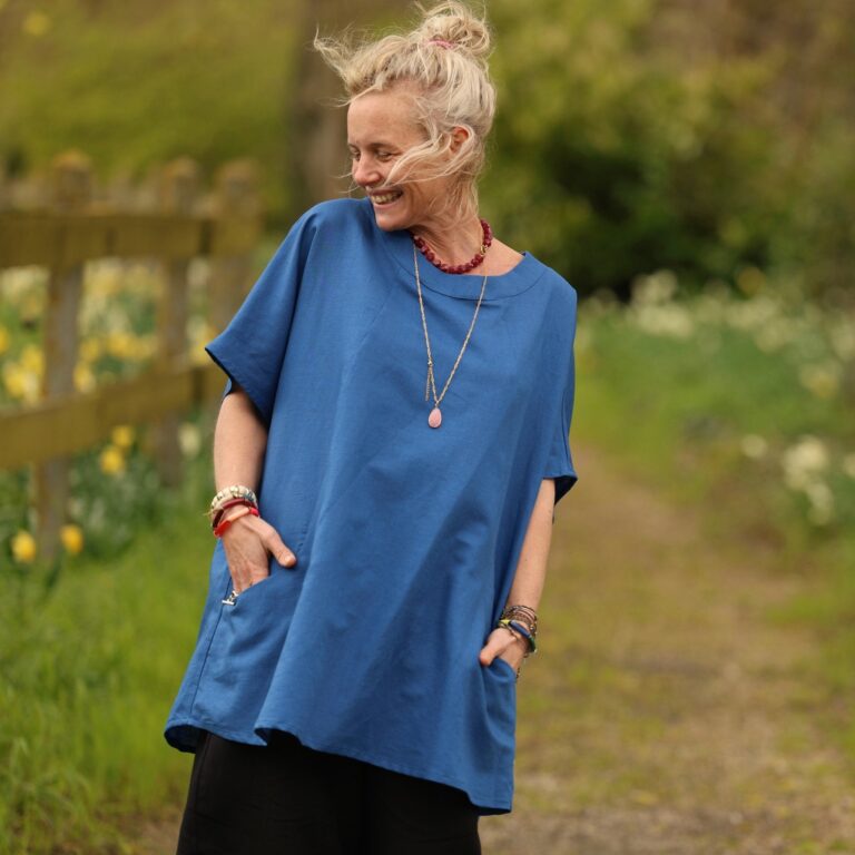 Quintessence - Tunique Elise – Lin-coton Majorelle – XXXL