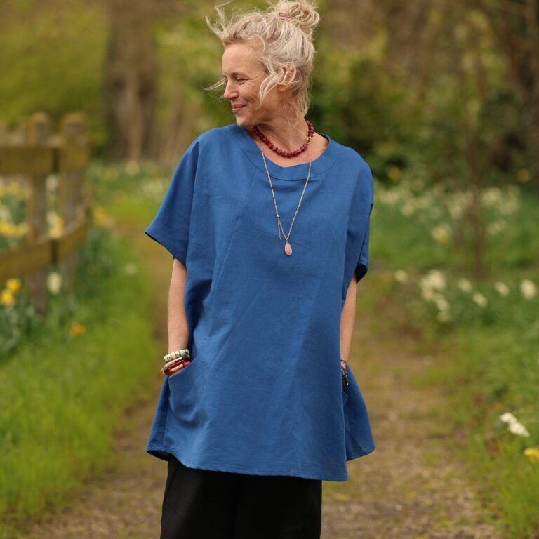 Quintessence - Tunique Elise – Lin-coton Majorelle – XXXL