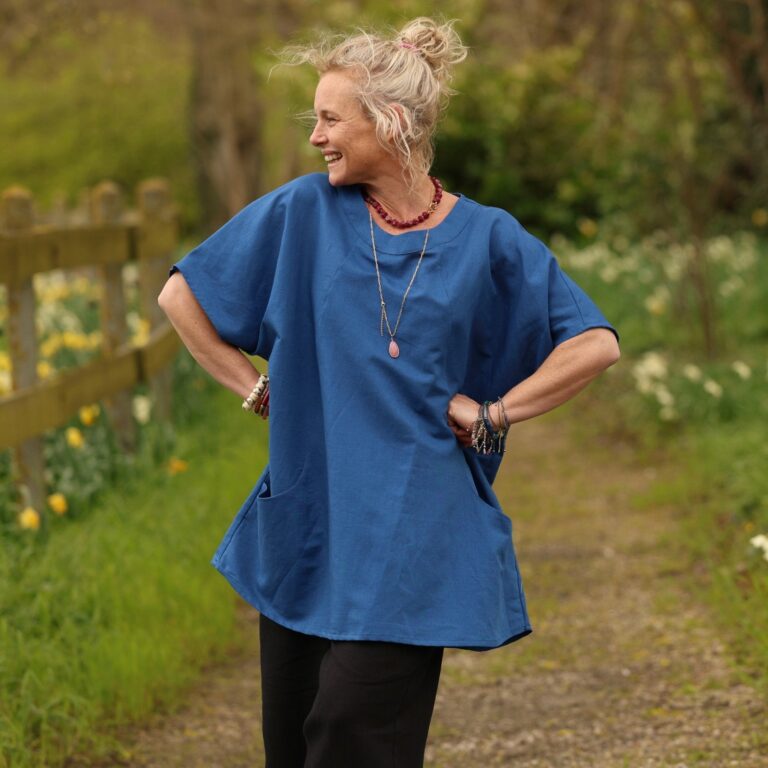 Quintessence - Tunique Elise – Lin-coton Majorelle – XXXL