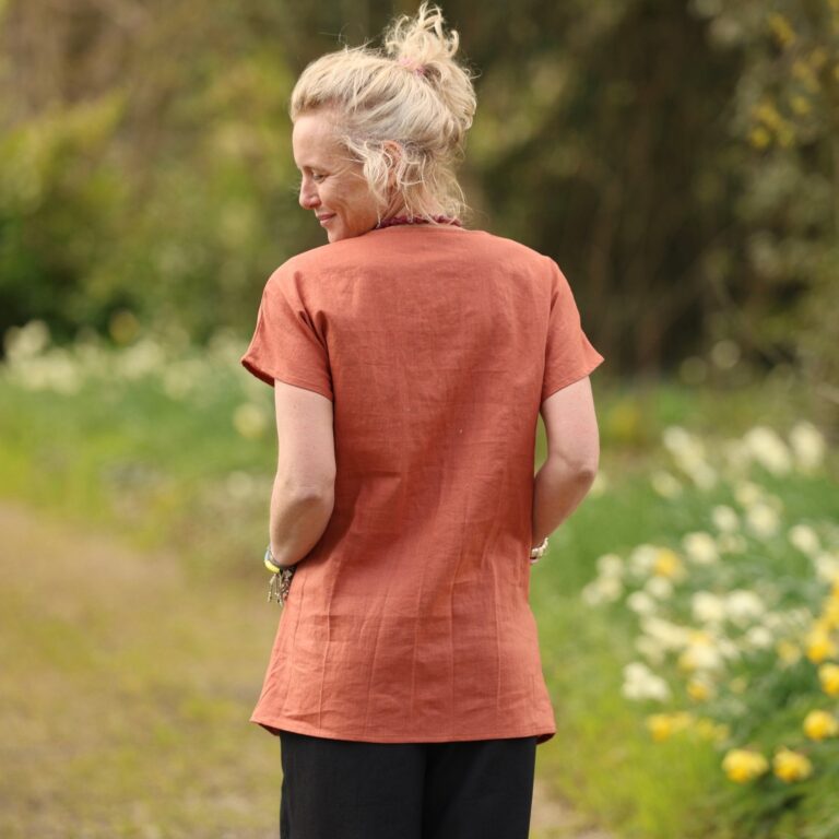 Quintessence - Tunique Elise - Lin terracotta – XXXL