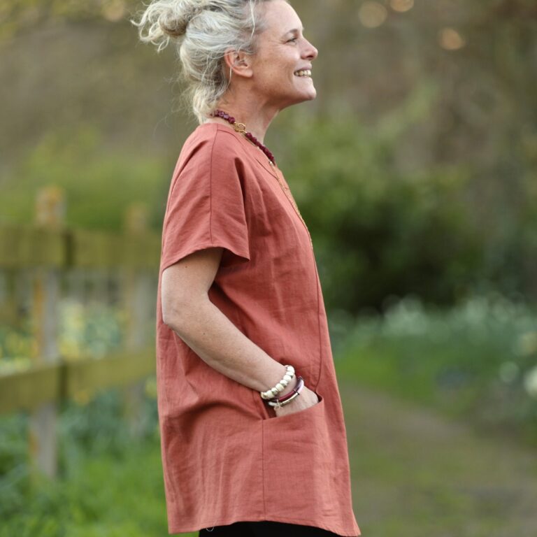 Quintessence - Tunique Elise - Lin terracotta – XXXL