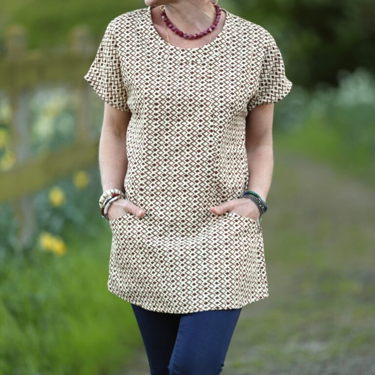 Quintessence - Tunique Elise - Mosaïque cacao – XXXL