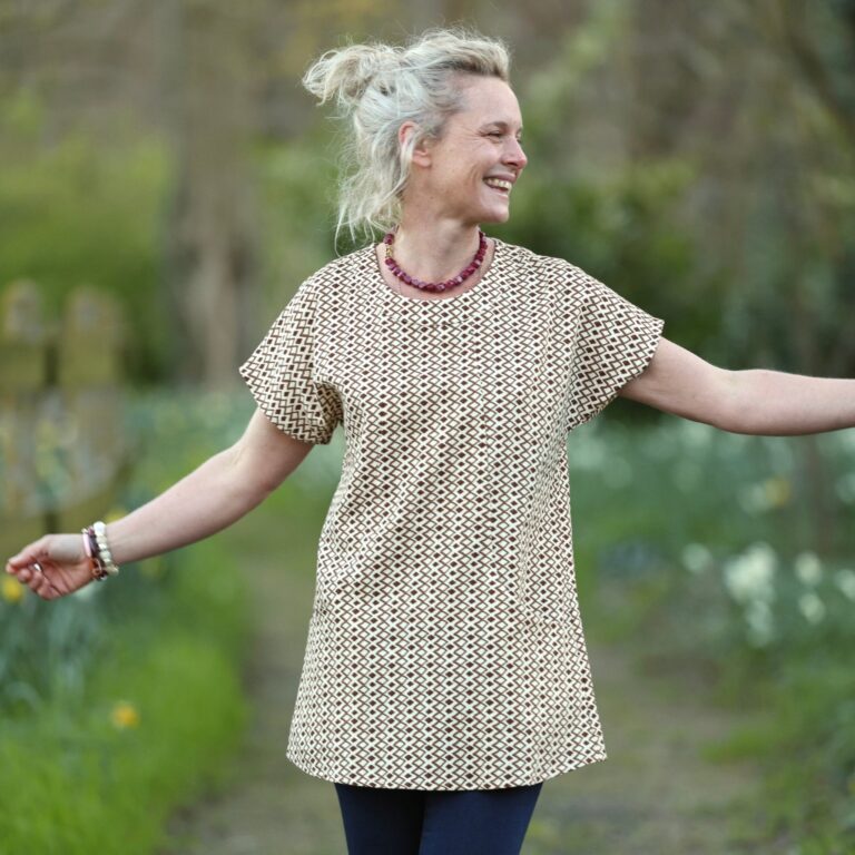 Quintessence - Tunique Elise - Mosaïque cacao – XXXL