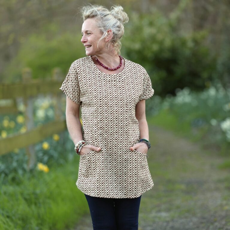 Quintessence - Tunique Elise - Mosaïque cacao – XXXL