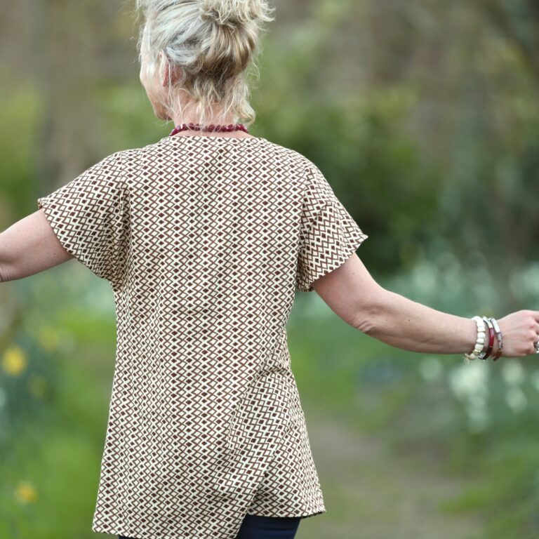 Quintessence - Tunique Elise - Mosaïque cacao – XXXL