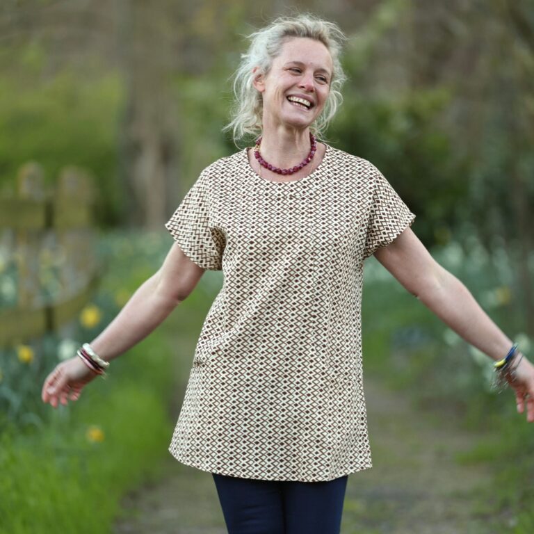 Quintessence - Tunique Elise - Mosaïque cacao – XXXL