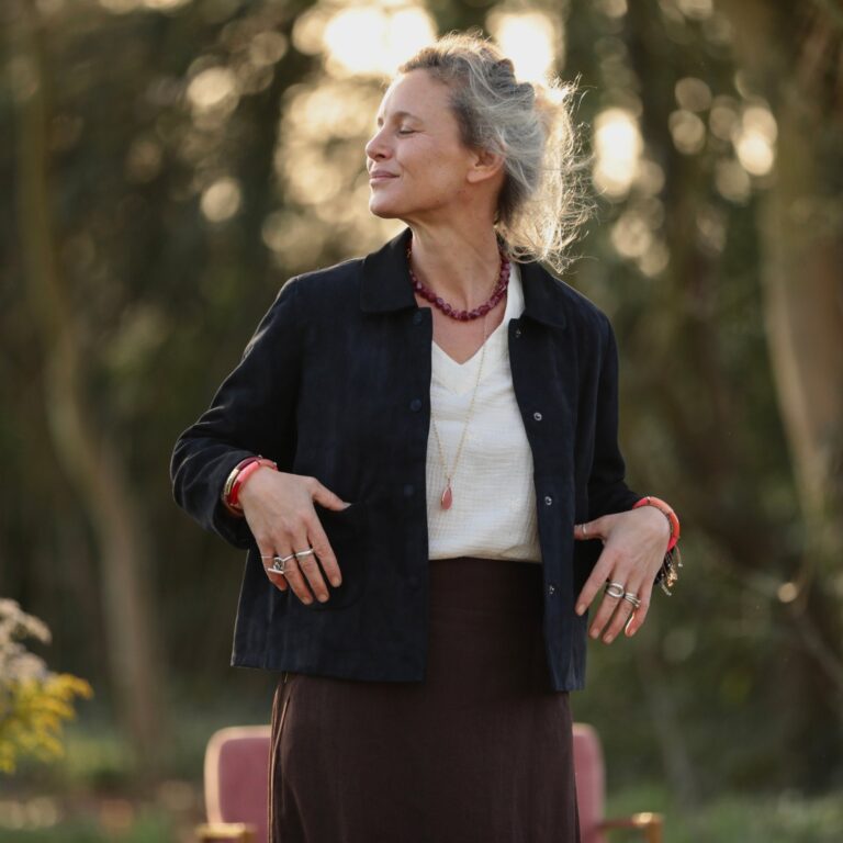 Meta SS25 - Veste Aïda - Cuir suédé bleu marine – XL