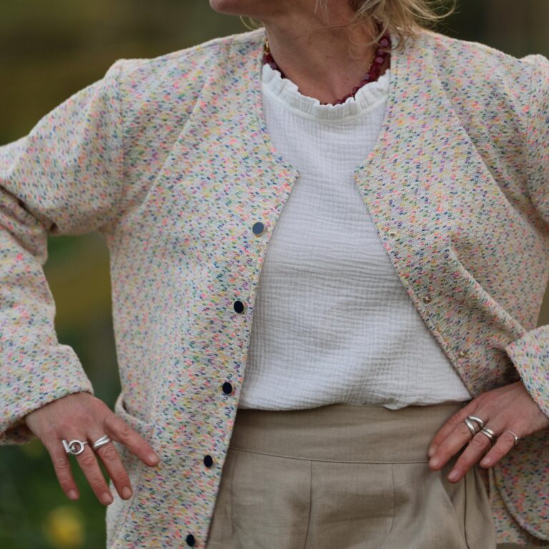 Meta SS25 - Veste Nathalie – Crème confettis – XXL