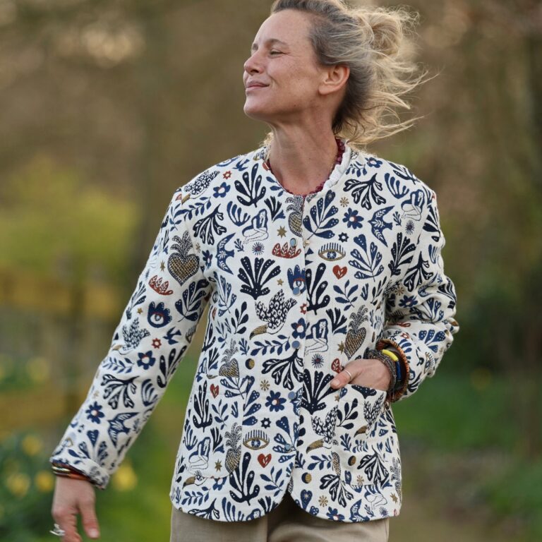 Meta SS25 - Veste Nathalie – Jacquard “Jardin des Songes” – XL