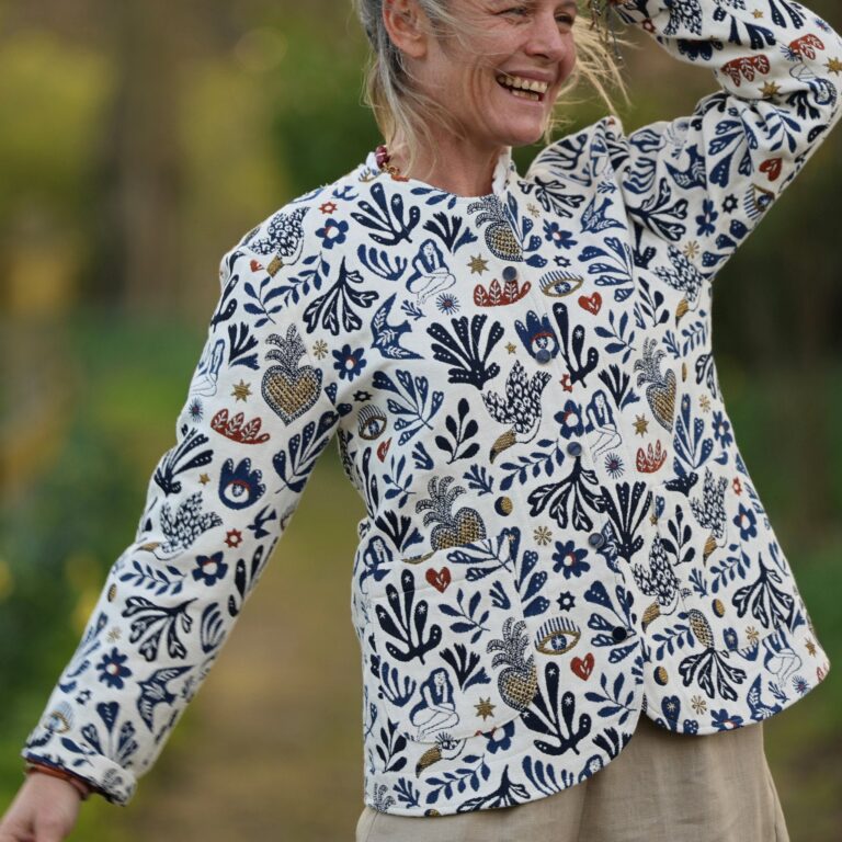 Meta SS25 - Veste Nathalie – Jacquard “Jardin des Songes” – XL
