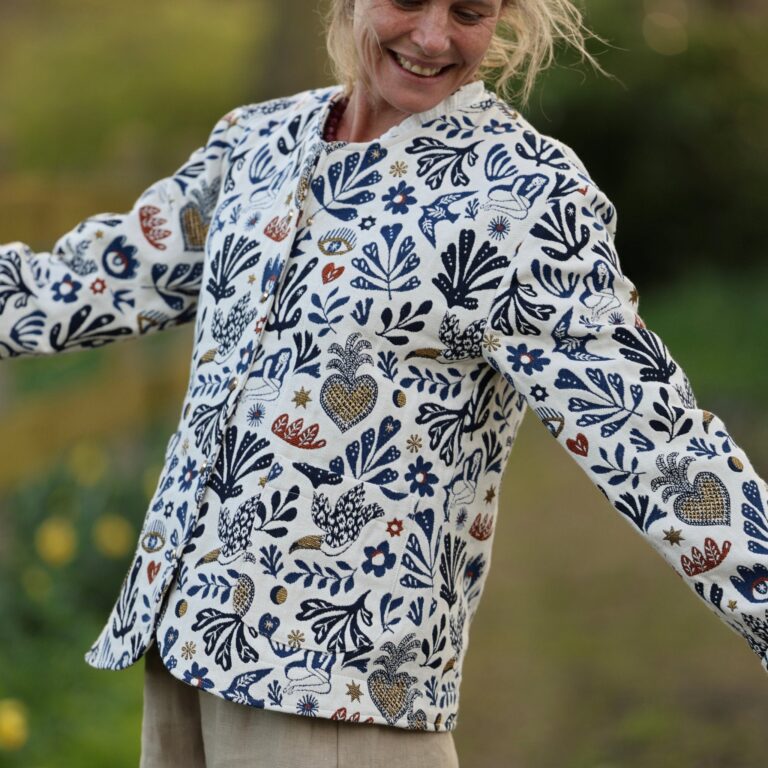 Meta SS25 - Veste Nathalie – Jacquard “Jardin des Songes” – XL