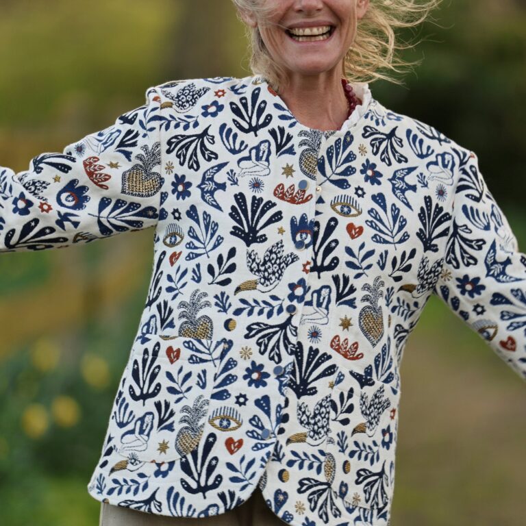Meta SS25 - Veste Nathalie – Jacquard “Jardin des Songes” – XL