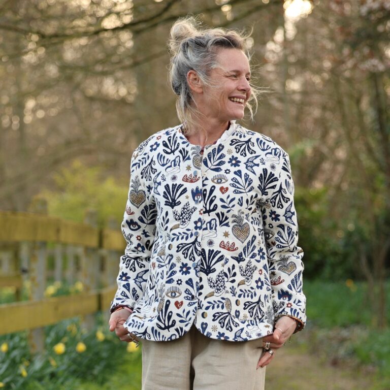 Meta SS25 - Veste Nathalie – Jacquard “Jardin des Songes” – XL