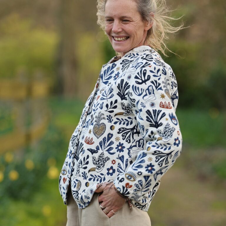 Meta SS25 - Veste Nathalie – Jacquard “Jardin des Songes” – XL