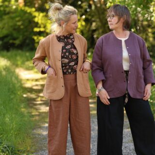 Veste Nathalie – Camel pailleté par la marque Quintessence Quintessence - Veste Nathalie – Camel pailleté