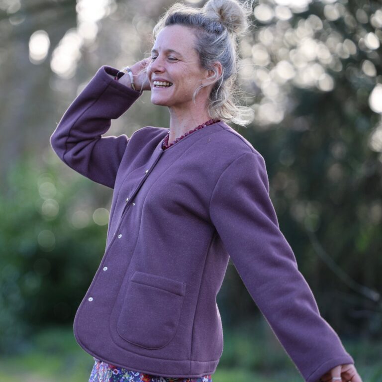 Meta SS25 - Veste Nathalie – prune pailleté – XXL