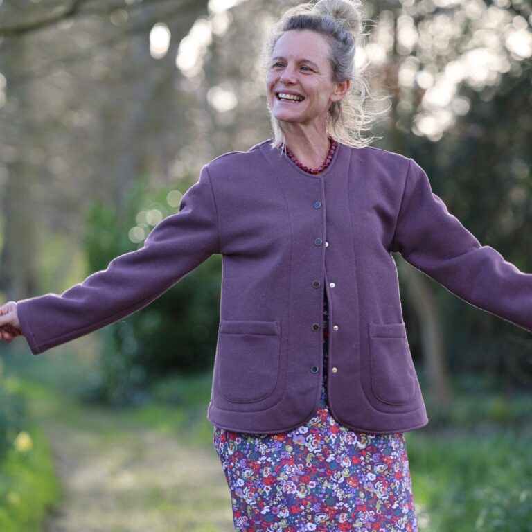 Meta SS25 - Veste Nathalie – prune pailleté – XXL