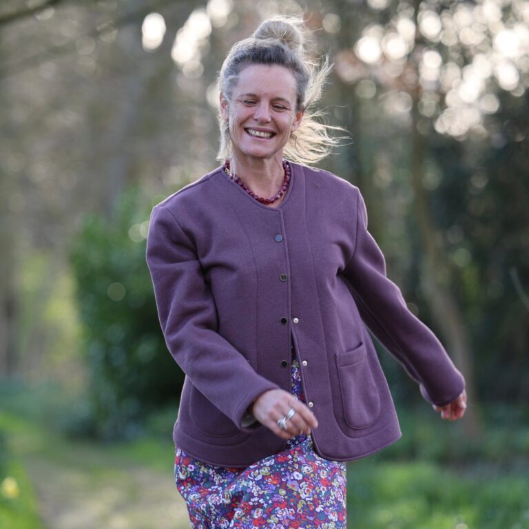 Meta SS25 - Veste Nathalie – prune pailleté – XXL