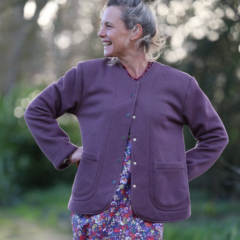 Meta SS25 - Veste Nathalie – prune pailleté – XXL