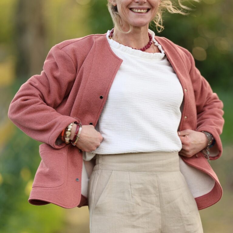 Meta SS25 - Veste Nathalie – terracotta pailleté – XXL