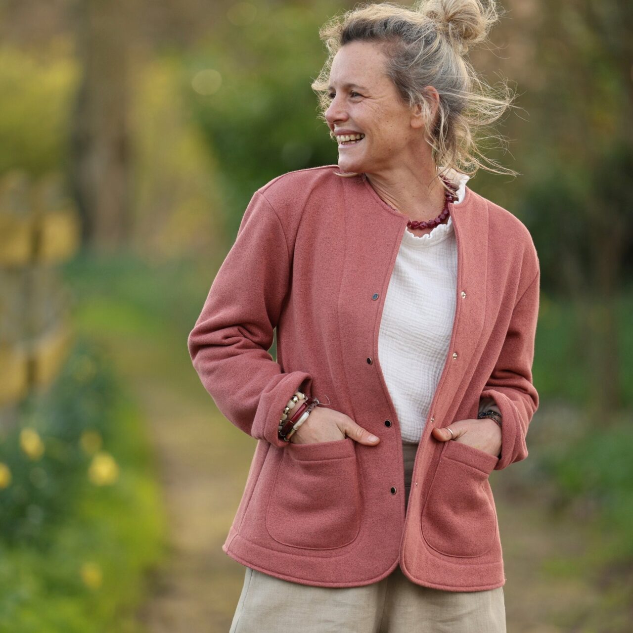 veste nathalie terracotta paillete 7800816 Meta SS25 - Veste Nathalie – terracotta pailleté – XXL
