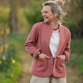 Veste Nathalie – terracotta pailleté par la marque Quintessence Quintessence - Veste Nathalie – terracotta pailleté