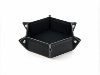 Petit vide poche hexagonal en cuir noir – VP504 par la marque LAVOISIER Maroquinier LAVOISIER Maroquinier - Petit vide poche hexagonal en cuir noir – VP504