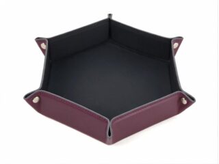 LAVOISIER Maroquinier - Grand vide poche hexagonal en cuir bordeaux – VP506