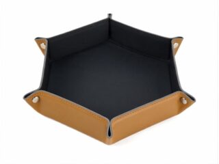Grand vide poche hexagonal en cuir gold – VP506 par la marque LAVOISIER Maroquinier LAVOISIER Maroquinier - Grand vide poche hexagonal en cuir gold – VP506