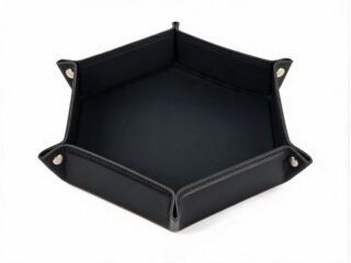 Grand vide poche hexagonal en cuir noir – VP506 par la marque LAVOISIER Maroquinier LAVOISIER Maroquinier - Grand vide poche hexagonal en cuir noir – VP506