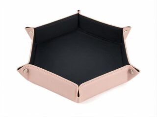 LAVOISIER Maroquinier - Grand vide poche hexagonal en cuir rose – VP506