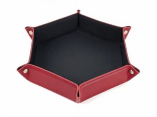 LAVOISIER Maroquinier - Grand vide poche hexagonal en cuir rouge – VP506