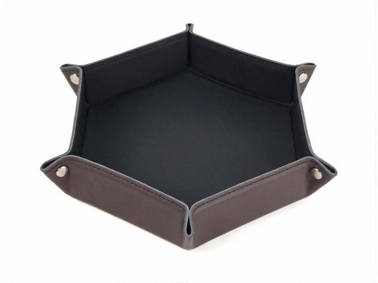 vide poche hexagonal xl en cuir t moro vp506 Lavoisier Maroquinier - Grand vide poche hexagonal en cuir t-moro - VP506